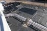 Aerial photo of secondary containment installation around diesel fuel storage tank farm